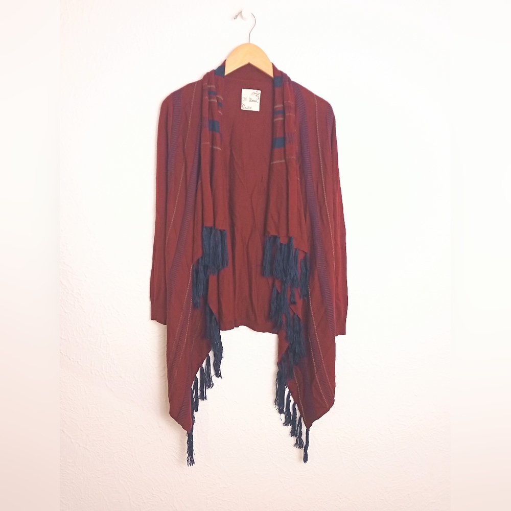 M. Rena Open Front Long Sleeve Knit Cardigan S